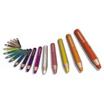 Stabilo 18 crayons de couleur multi-talents woody 3in1 + 1 pinceau rond taille 8 + 1 taille-crayon