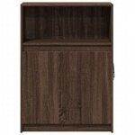 vidaXL Buffet avec LED chêne marron 72x34x100 cm bois d'ingénierie