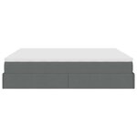 VidaXL Cadre de lit ottoman avec matelas gris foncé 160x200cm tissu