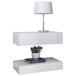 Vidaxl meuble tv avec lumières led blanc brillant 60x35 cm
