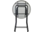 Table haute pliante en plastique Ø 80 cm "Lili" - blanc
