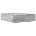 vidaXL Cadre de lit sans matelas sonoma gris 160x200 cm