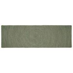 vidaXL Tapis de surface Vert olive 80 x 250 cm Jute