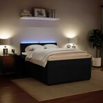 vidaXL Sommier à lattes de lit avec matelas Noir 140x200 cm Velours