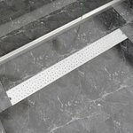 vidaXL Drain de douche linéaire 1030x140 mm acier inoxydable