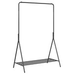 vidaXL Porte-vêtements Noir Métal Moyen Rangement Porte-vêtements