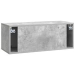 vidaXL Meuble TV mural 78 5 x 31 x 30 cm Gris béton Bois d'ingénierie