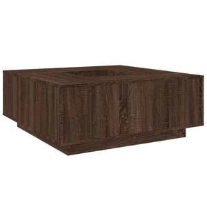vidaXL Table basse chêne marron 100x100x40 cm bois d'ingénierie