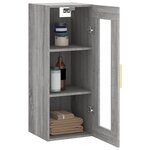 vidaXL Armoire murale sonoma gris 34 5x34x90 cm