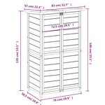 vidaXL Abri à outils de jardin marron 83x57x140 cm bois massif pin