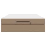 vidaXL Cadre de lit avec matelas avec matelas 2 Pièces Tan PVC