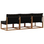 vidaXL 3 Pièce Sofa de milieu extérieur Bois d'Acacia Massif Naturel