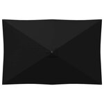 vidaXL Parasol de jardin 200 x 300 cm Polyester Rectangulaire Noir