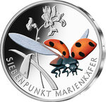 Pièce de monnaie en Cupronickel 5 Euro g 9 68 Millésime 2023 Wonderful world of insects SEVEN SPOT LADYBUG