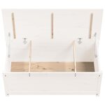 vidaXL Boîte de rangement Blanc 110x50x45 5 cm Bois massif de pin