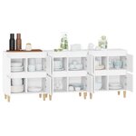 vidaXL Buffets 3 Pièces blanc 60x35x70 cm bois d'ingénierie
