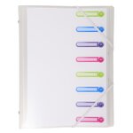 Trieur Polypropylène 3 Rabats Chromaline 8 compartiments Coloris Aléatoire EXACOMPTA