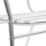 vidaXL Chaises empilables d'extérieur 4 Pièces Aluminium