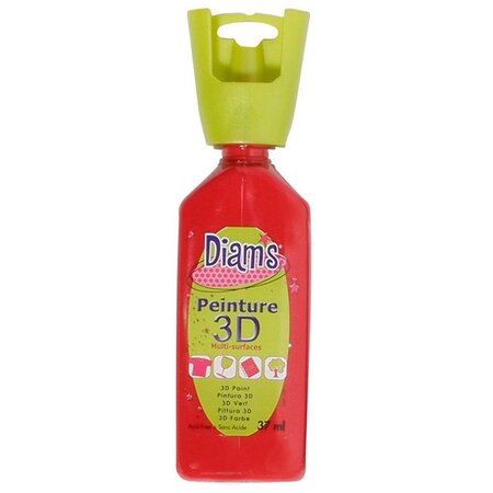Peinture Diam's 3D 37 ml Brillant Rouge profond