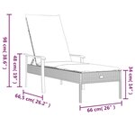 vidaXL Chaises longues lot de 2 avec table et coussins gris poly rotin