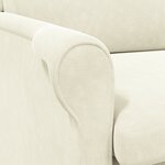 vidaXL Fauteuil Crème Crème Fauteuil de taille standard Tissu et bois