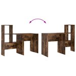 vidaXL Bureau Chêne fumé 131 5 x 50 x 106 5 cm Bois d'ingénierie