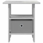 vidaXL Table de chevet 2 pc Gris béton 41 x 40 x 45 cm
