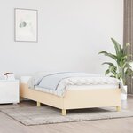 vidaXL Cadre de lit Crème 100 x 200 cm Tissu