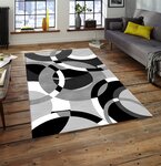 Tapis de salon ROUND 80 x 150 cm - Gris