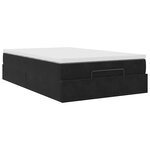 vidaXL Cadre de lit ottoman avec matelas noir 120x200 cm velours