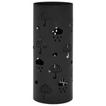 vidaXL Porte-parapluie Design Parapluies Acier Noir