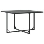 vidaXL Ensemble de salle à manger pour jardin 9 Pièces Noir Acier