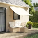 vidaXL Auvent rétractable crème 250x150 m tissu et acier