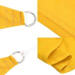 vidaXL Voile d'ombrage 160 g/m² triangulaire jaune 4x4x4 m PEHD