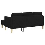 vidaXL Ensemble de Canapés Noir 173 x 131 x 67 cm tissu