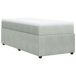 vidaXL Sommier à lattes de lit et matelas Gris clair 80x200 cm Velours
