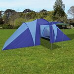 Vidaxl tente de camping pour 6 personnes bleu marine/bleu clair