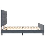Cadre de lit vidaXL Gris foncé 180x200 cm Velours