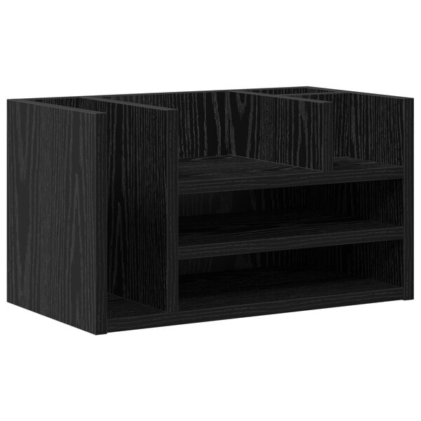vidaXL Organisateur de bureau chêne noir 44.5x24x25 cm bois reconstitué