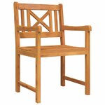 vidaXL Ensemble de salle à manger pour jardin 7 Pièces Marron