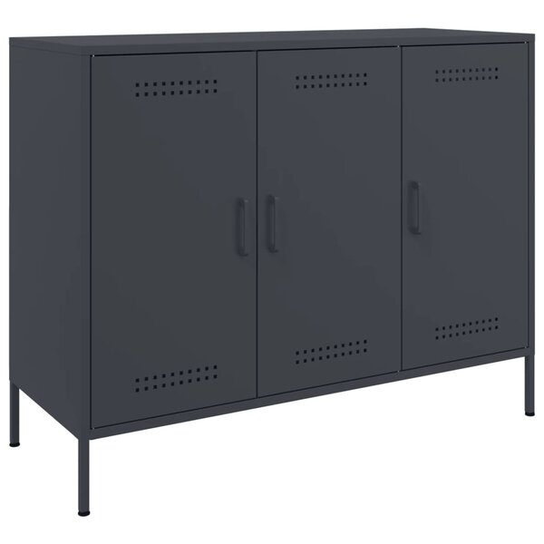 vidaXL Buffet anthracite 100 5x39x79 cm acier
