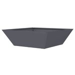 vidaXL Jardinières en acier  5 pièces  anthracite  50x50x15 cm