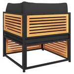vidaXL Canapé d'angle de jardin avec coussins bois massif d'acacia