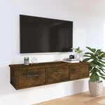 vidaXL Armoire murale Chêne fumé 88x26x18 5 cm Bois d'ingénierie