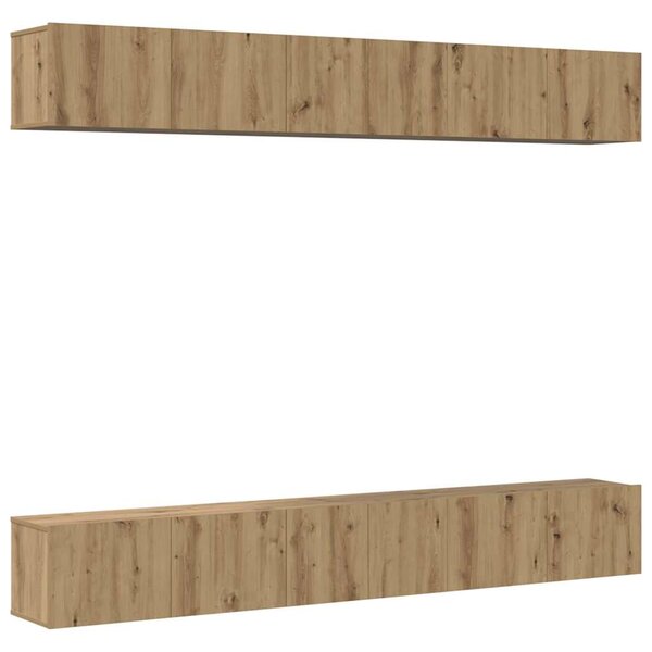 vidaXL Ensemble meuble TV 6 Pièces chêne artisanal 80 x 30 x 30 cm