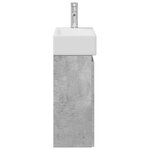 vidaXL Meuble de salle de bain avec robinet Gris béton