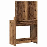 vidaXL Table de Toilette avec étagère Bois ancien 75 5 x 41 x 135 cm