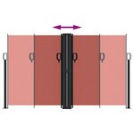 vidaXL Auvent latéral rétractable terre cuite 140x1200 cm