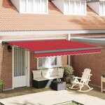 vidaXL Auvent Rouge 400 x 300 x 165 cm Polyester et Aluminium