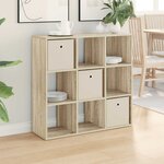 vidaXL Buffet Chêne Sonoma 88 5 x 29 x 84 5 cm
